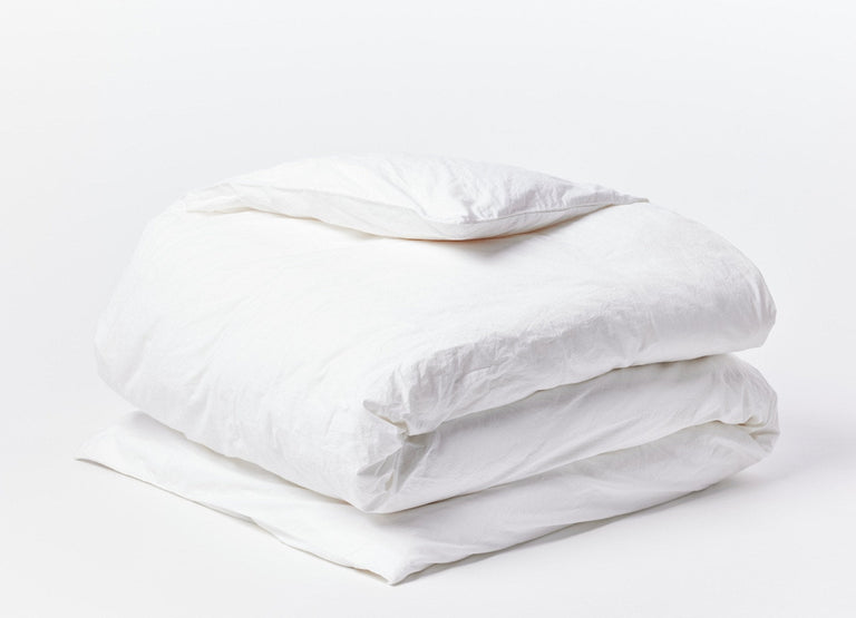 ORGANIC CRINKLED PERCALE DUVET COVER | BEDDING