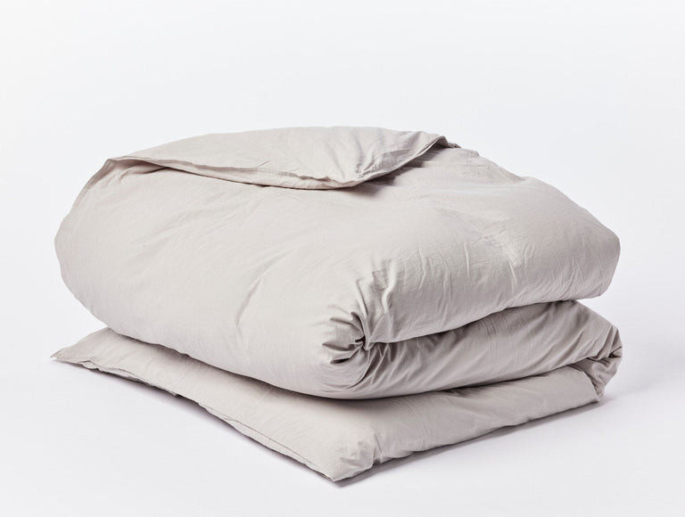 ORGANIC CRINKLED PERCALE DUVET COVER | BEDDING