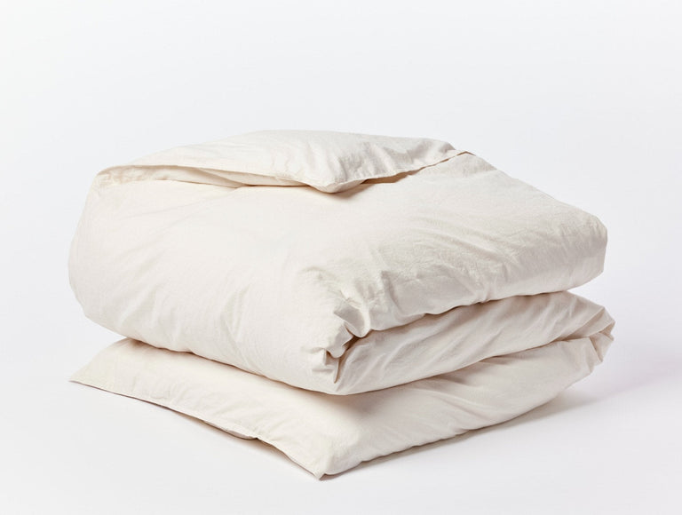 ORGANIC CRINKLED PERCALE DUVET COVER | BEDDING