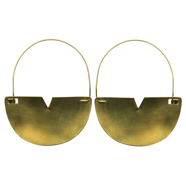 CLEFT HALF CIRCLE EARRING | JEWELRY