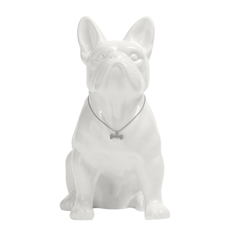 FRENCH BULLDOG, WHITE 12"