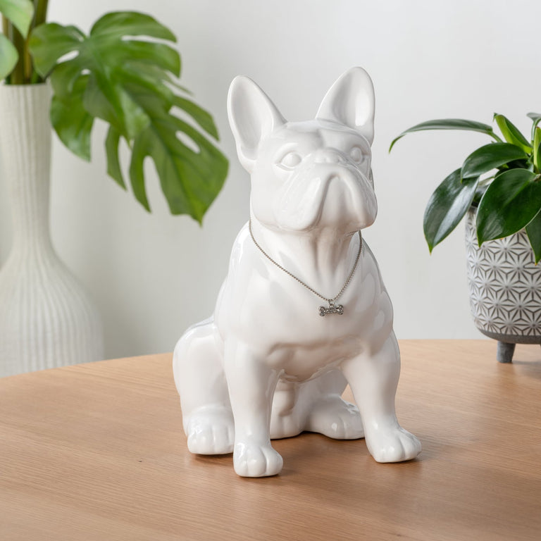 FRENCH BULLDOG, WHITE 12"