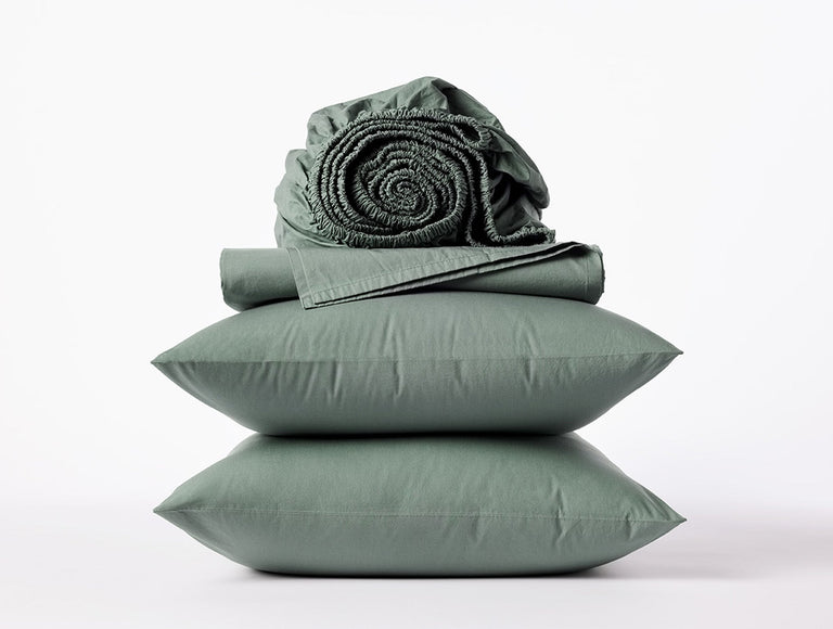 300 THREAD COUNT ORGANIC PERCALE SHEET SET | BEDDING