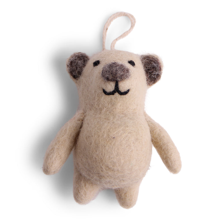 FELT CHUBBY MINI TEDDY ORNAMENT