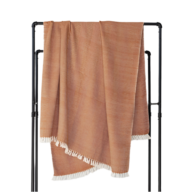 BRONZE MECHOT HANDWOVEN COTTON BLANKET