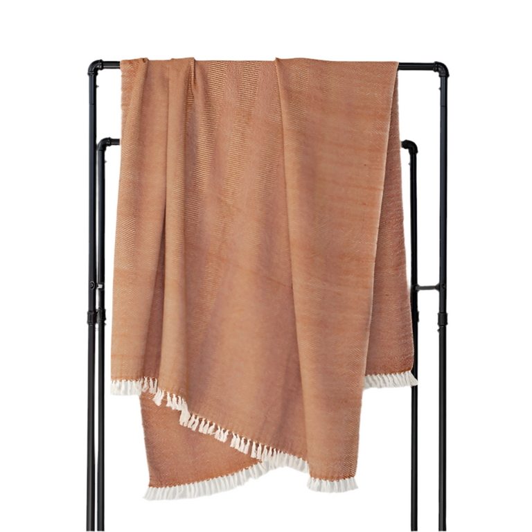 BRONZE MECHOT HANDWOVEN COTTON BLANKET