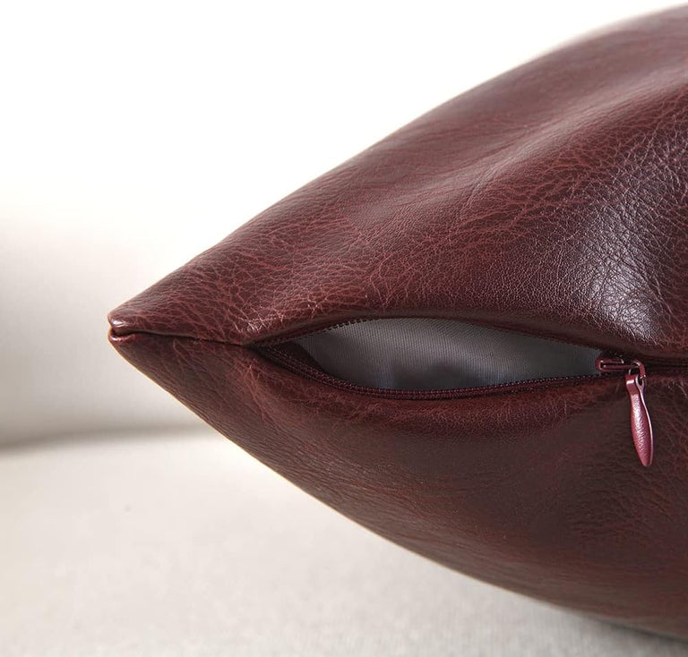 STITCHED VEGAN LEATHER PILLOW | PILLOWS