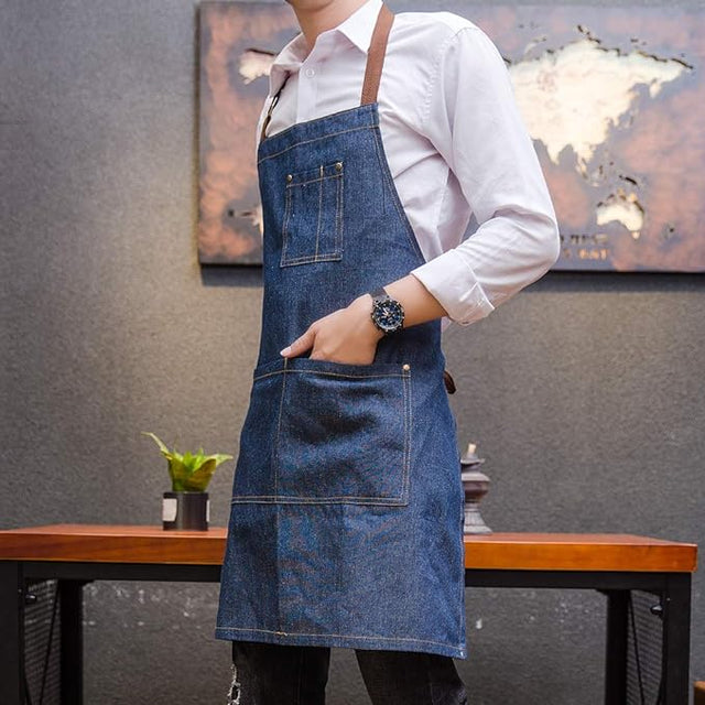 ADJUSTABLE MULTI POCKET DENIM APRON