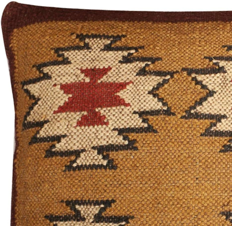 FOUR SUNS WOOL KILIM | DECORATIVE THROW PILLOW
