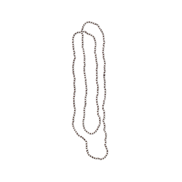 SILVER BEADED NECKLACE