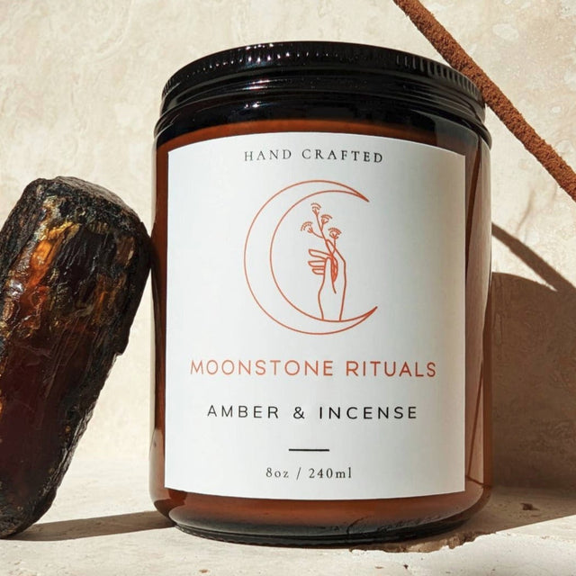 AMBER & INCENSE CANDLE | SPIRITED HOME FRAGRANCE & CANDLES