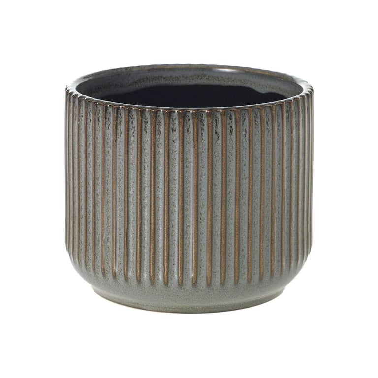 HABITAT CERAMIC GROOVED PLANTER POT