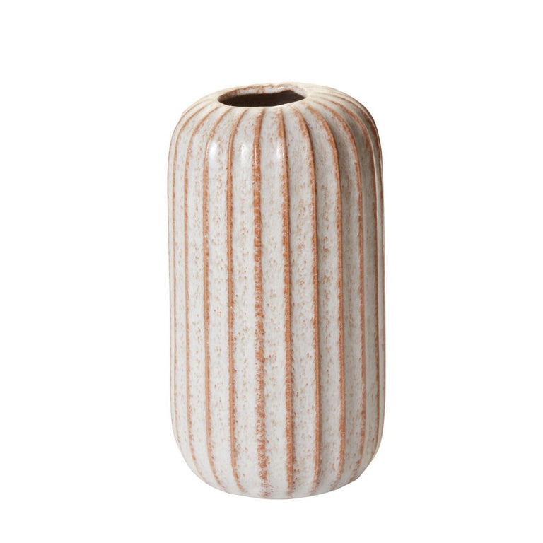 FAULT LINE CERAMIC GROOVED VASE