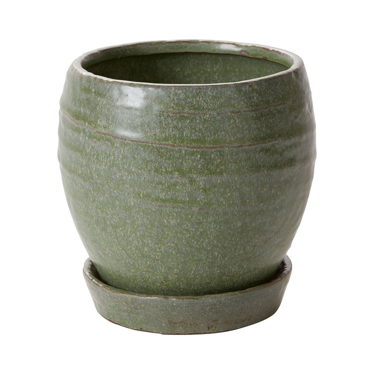 BRADFORD CERAMIC PLANTER POT WITH SAUCER