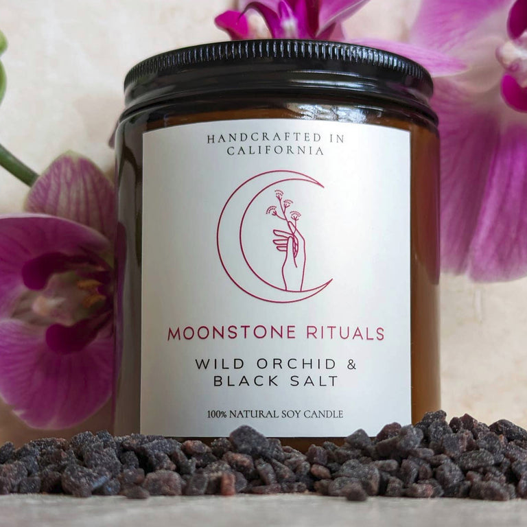 WILD ORCHID & BLACK SALT CANDLE | SPIRITED HOME FRAGRANCE & CANDLES