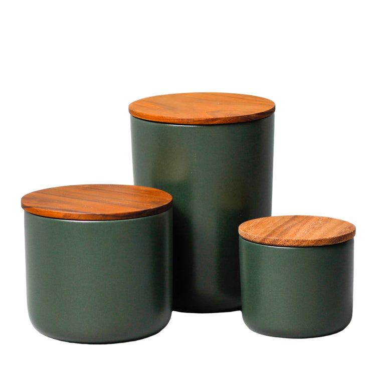 ACACIA LID FOREST STONEWARE