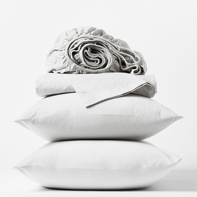 ORGANIC CRINKLED PERCALE SHEET SET | BEDDING