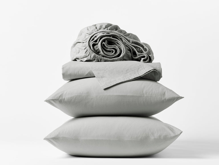 ORGANIC CRINKLED PERCALE SHEET SET | BEDDING