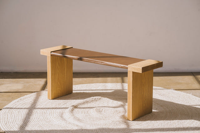 Leather Harmony Bench by the Iron Roots Designs | Local SF Artisan Craft | SEATING