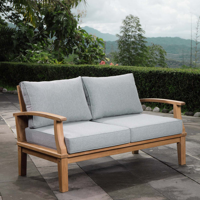 MARINA OUTDOOR PATIO TEAK LOVESEAT