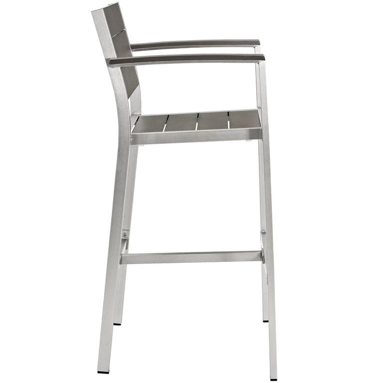 SHORE OUTDOOR PATIO ALUMINUM BAR STOOL