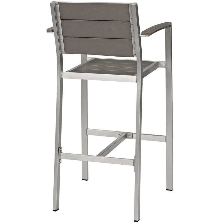 SHORE OUTDOOR PATIO ALUMINUM BAR STOOL