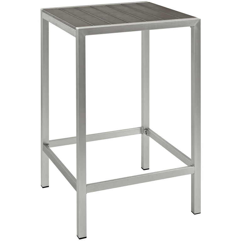 SHORE OUTDOOR PATIO ALUMINUM BAR TABLE