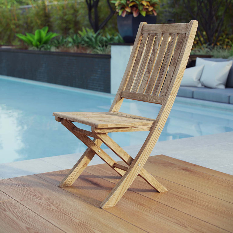 MARINA OUTDOOR PATIO TEAK FOLDING CHAIR
