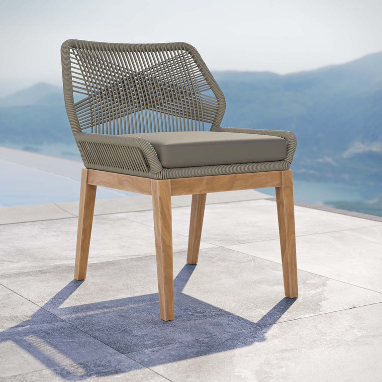 WELLSPRING OUTDOOR PATIO TEAK WOOD DINING CHAIR