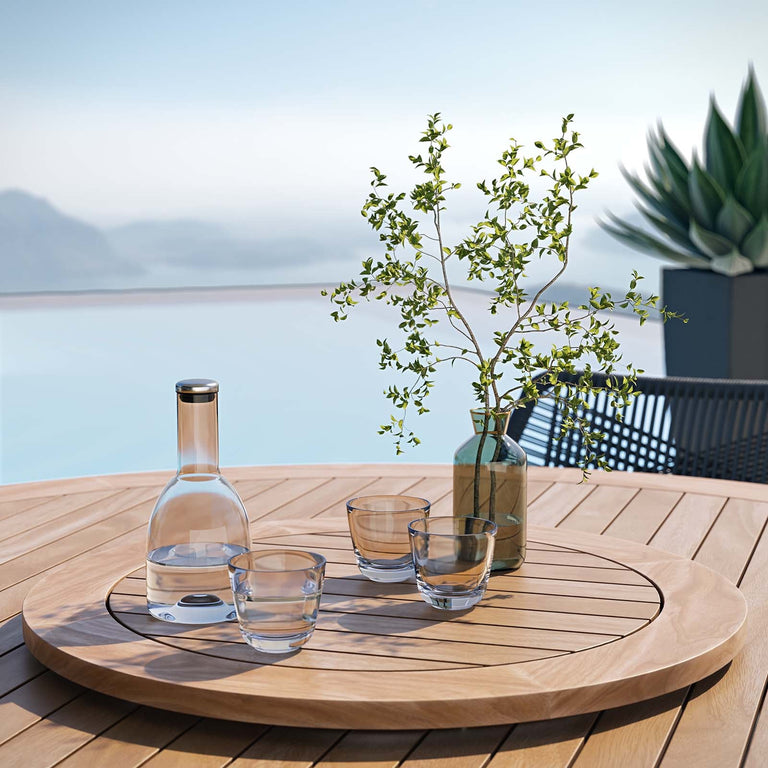 WELLSPRING 5-PIECE OUTDOOR PATIO TEAK WOOD DINING SET