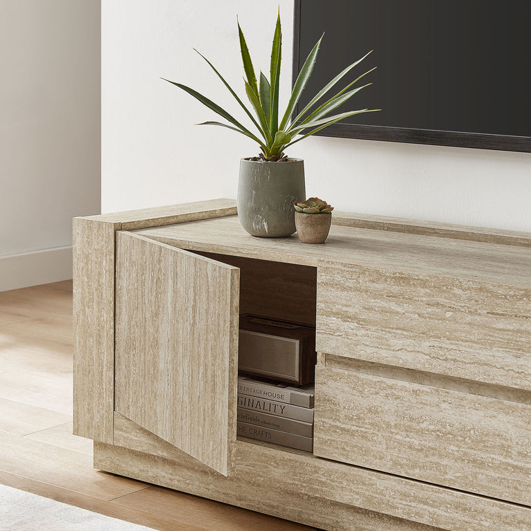 HOLLIS | TV STAND | TRAVERTINE