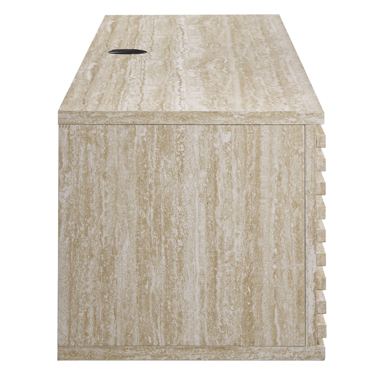 RENDER | TRAVERTINE MEDIA CONSOLE WALL MOUNTHED | TRAVERTINE