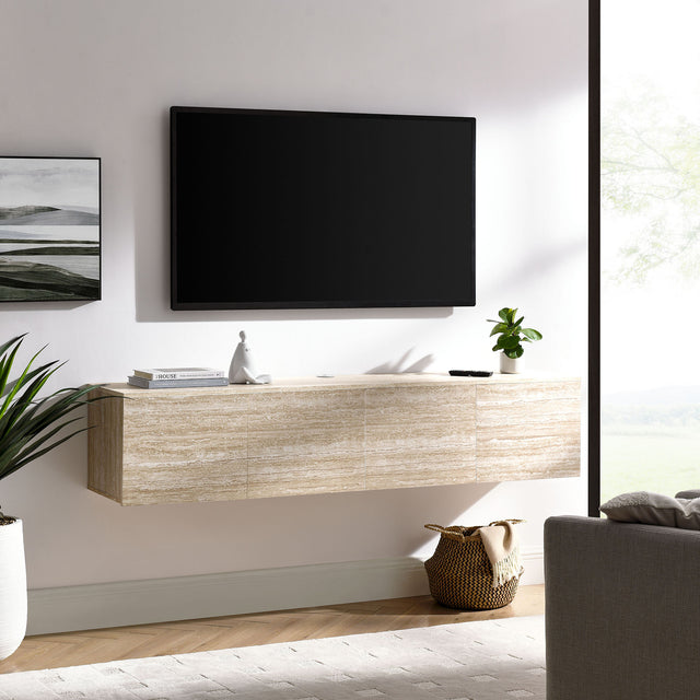 TERRA | TV STAND | TRAVERTINE