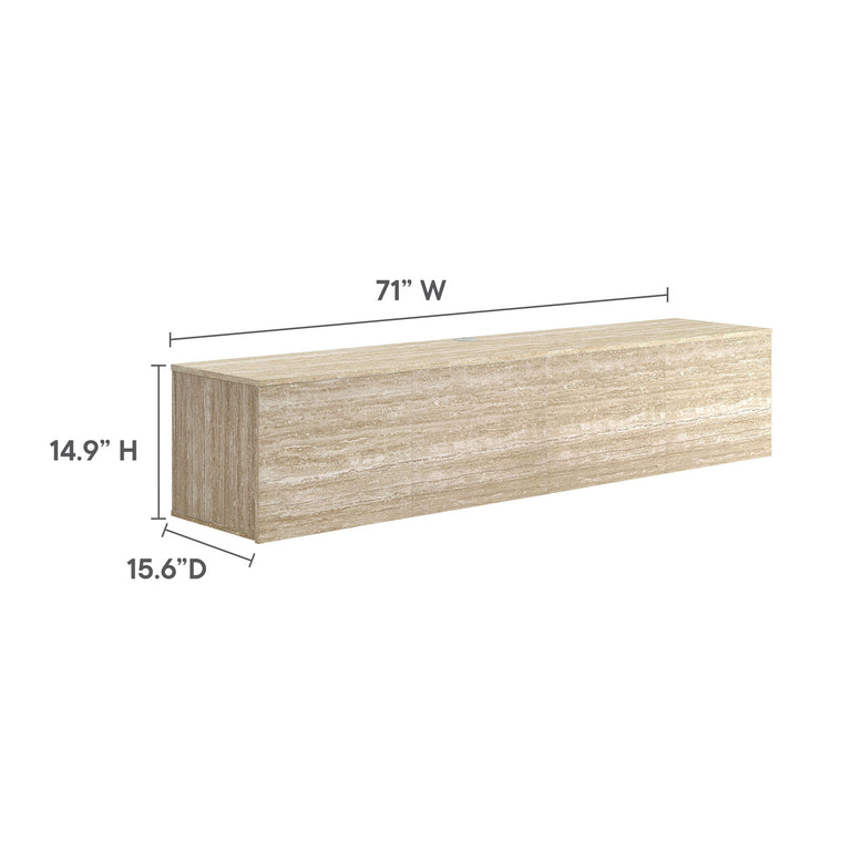 TERRA | TV STAND | TRAVERTINE