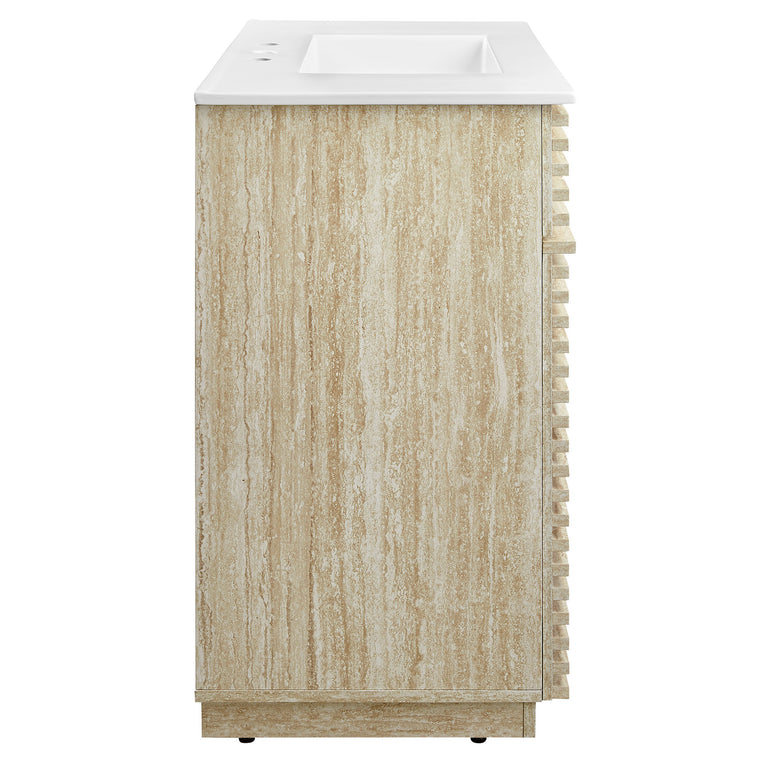 RENDER | VANITIES | WHITE FAUX TRAVERTINE