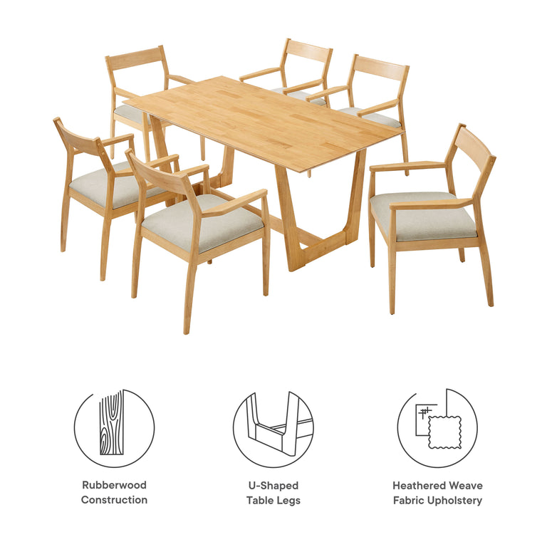 SOLARA | DINING SETS | NATURAL HEATHERED WEAVE BEIGE