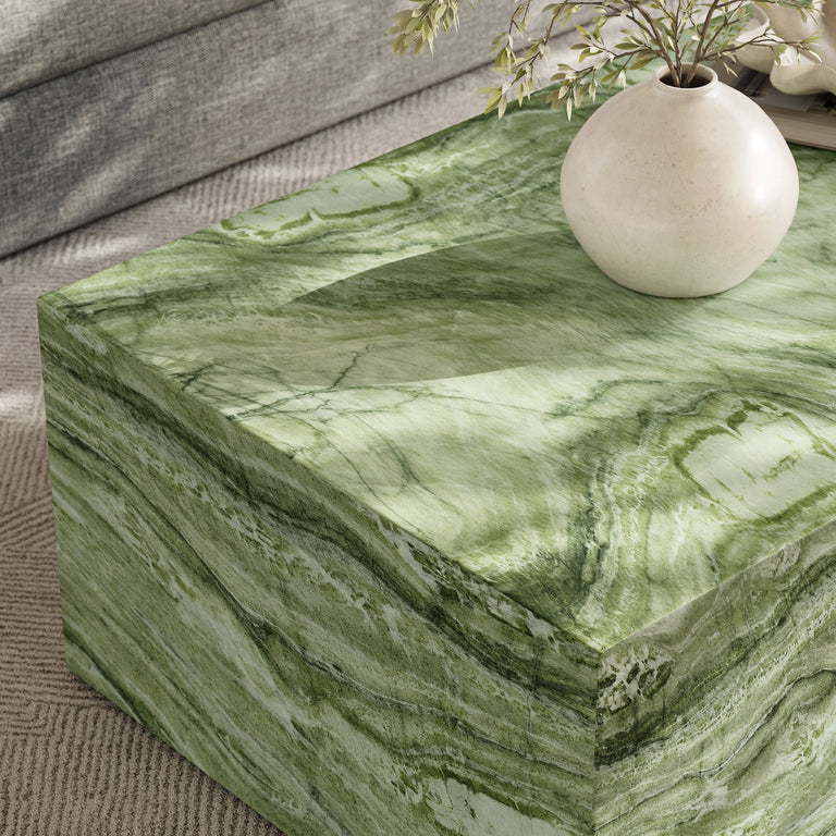 JORDANA | OUTDOOR COFFEE TABLE | GREEN MARBLE