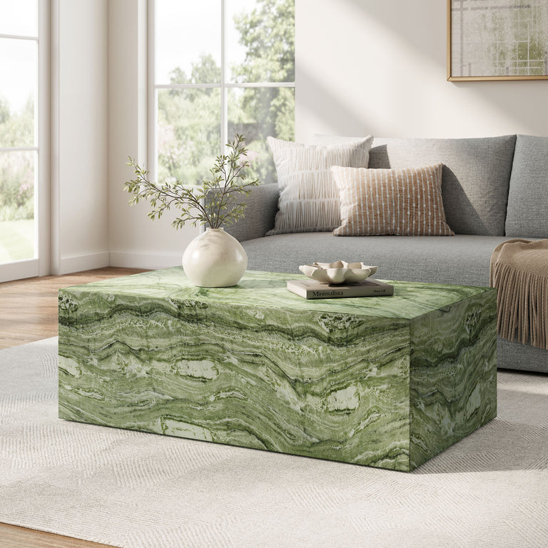 JORDANA | OUTDOOR COFFEE TABLE | GREEN MARBLE