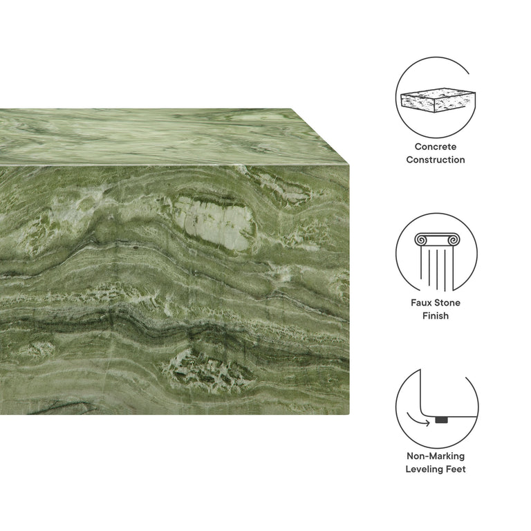 JORDANA | OUTDOOR COFFEE TABLE | GREEN MARBLE