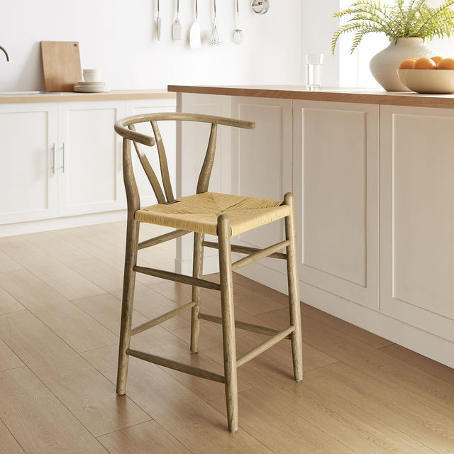 AMISH | BAR AND COUNTER STOOLS | WEATHERED GRAY TEAK