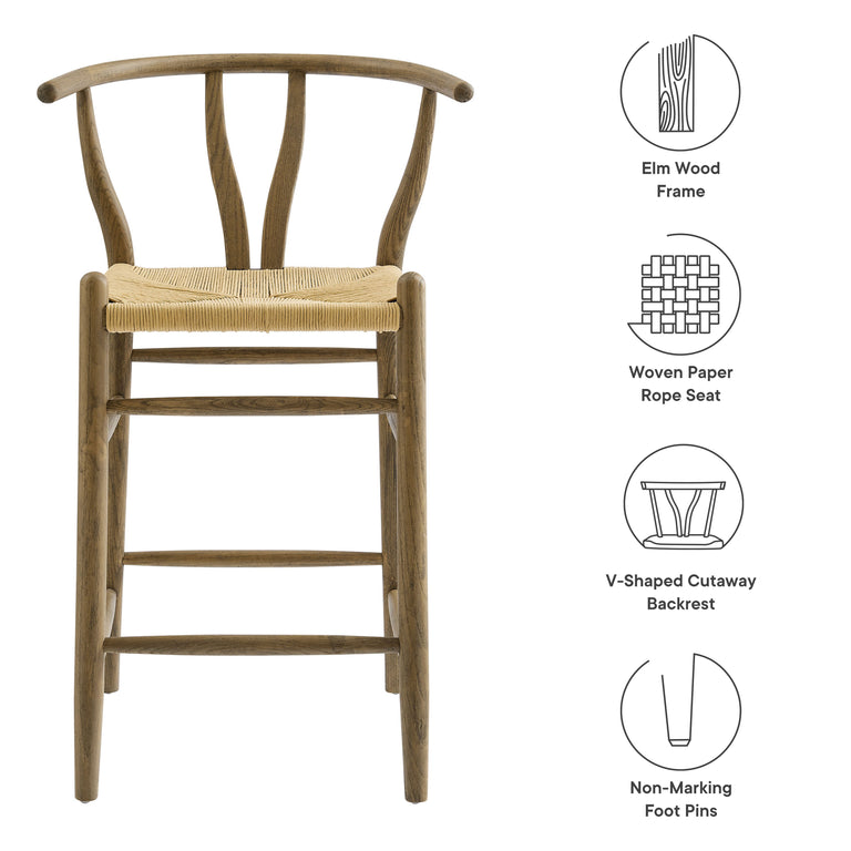 AMISH | BAR AND COUNTER STOOLS | WEATHERED GRAY TEAK