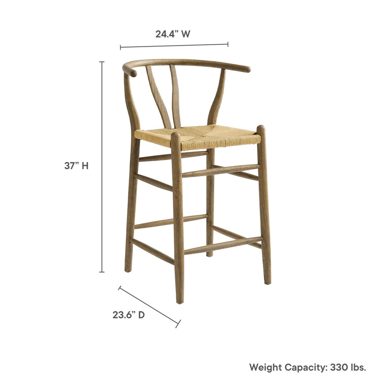AMISH | BAR AND COUNTER STOOLS | WEATHERED GRAY TEAK