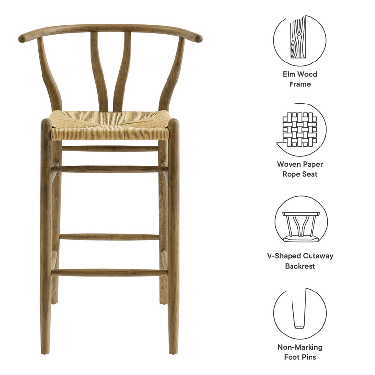 AMISH | BAR AND COUNTER STOOLS | WEATHERED GRAY TEAK