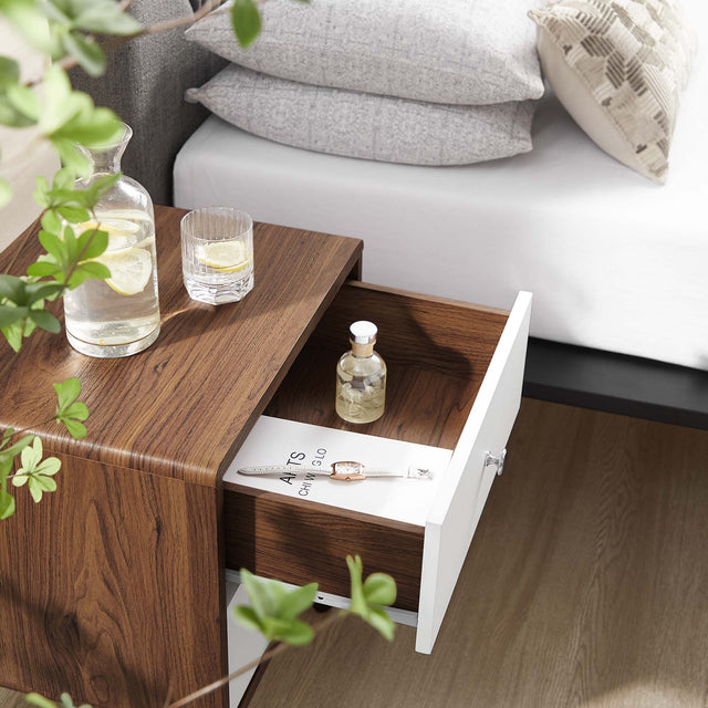 TRANSMIT | NIGHTSTAND | WALNUT WHITE