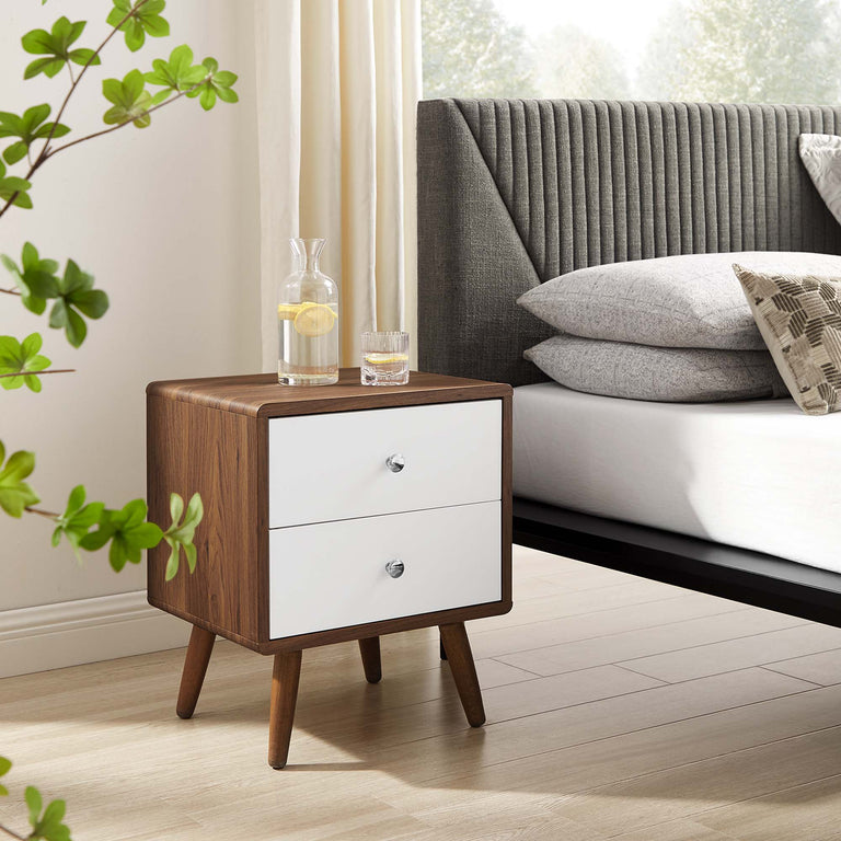 TRANSMIT | NIGHTSTAND | WALNUT WHITE