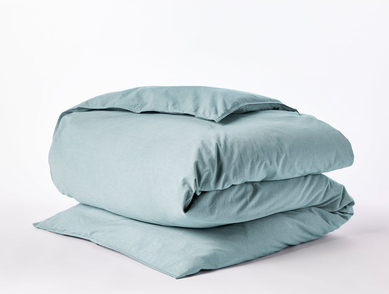 ORGANIC CRINKLED PERCALE DUVET COVER | BEDDING