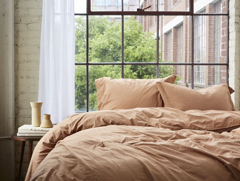 ORGANIC CRINKLED PERCALE PILLOWCASES | BEDDING