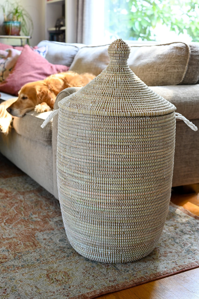 WHITE LAUREL BASKET (SENEGAL)