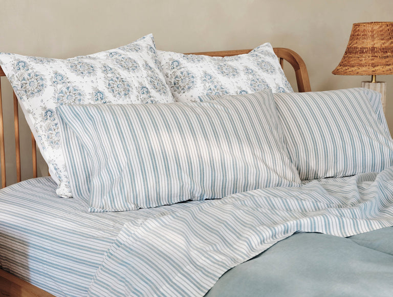 ORGANIC CRINKLED PERCALE PILLOWCASES | BEDDING