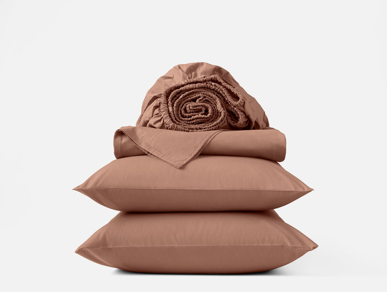 ORGANIC CRINKLED PERCALE SHEET SET | BEDDING